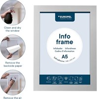 Europel zelfklevend kader ft A5, zilver, pak van 2 stuks-2