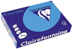 Gekleurd papier  A4  80 g  500 vel  koningsblauw Clairefontaine Trophée Intens