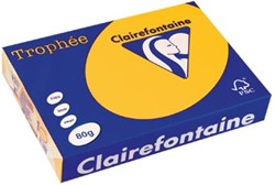Gekleurd papier  A4  80 g  500 vel  zonnebloemgeel Clairefontaine Trophée Intens