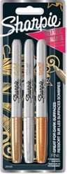 Sharpie permanente marker metallic blister van 3 stuks