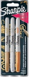 Sharpie permanente marker metallic blister van 3 stuks