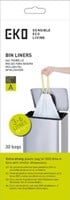 Afvalzak EKO MDPE type A met trekband 35x40cm 3-6L wit