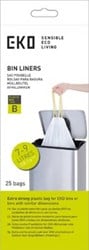 Afvalzak EKO MDPE type B met trekband 40x45cm 7-9L wit