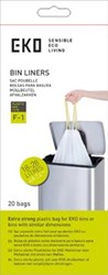 Afvalzak EKO MDPE type F1 met trekband 49x68cm 18-28L wit