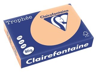 Clairefontaine Trophée gekleurd papier, A4, 80 g, 500 vel, abrikoos