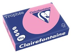 Clairefontaine Trophée gekleurd papier, A4, 80 g, 500 vel, felroze