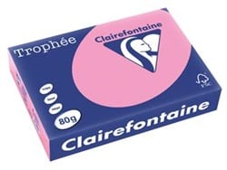 Clairefontaine Trophée gekleurd papier, A4, 80 g, 500 vel, felroze