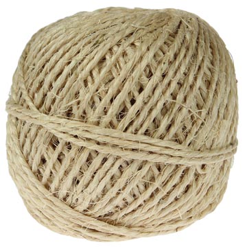 Sisalkoord touw uit 2 draden bol van 200 g +/- 45 m