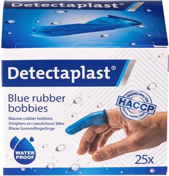 Blauwe pleisters Detectaplast vingerbobs