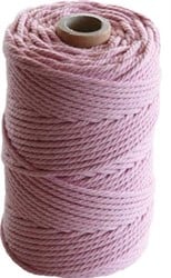 Macramétouw twine thick van 70 m lichtroze