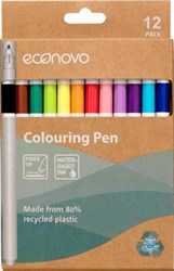 Viltstiften set van 12 stuks geassorteerde kleuren Econovo
