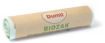 Dumil bio vuilniszak voor GFT 16 micron 60 l rol van 8 stuks groen