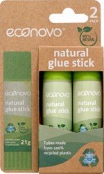 Plakstift 21g blister van 2 stuks Econovo