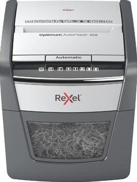 Rexel papierversnipperaar Optimum Auto+ 45X snippers 4x28mm