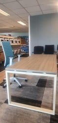 Verstelbaar bureau Markant MOx Pro - 180x80cm - Wit - Driftwood