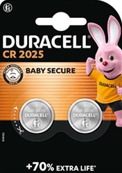 Knoopcel batterij Duracell Alkaline Electronics CR2025 3V 2 stuks