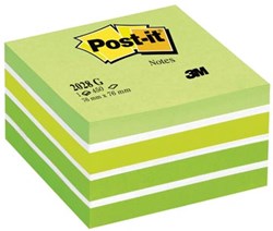 Post-It Notes kubus 76 x 76 mm pastelgroen