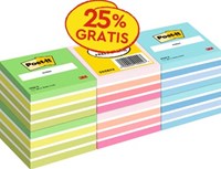 Post-it Notes kubus 450 vel 76 x 76 mm promopak van 6 kubussen in geassorteerde kleuren