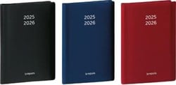 Schoolagenda 2024-2025 Brepols Student Seta zwart/blauw/bordeaux