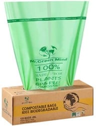 Mr. Green Mind vuilniszakken Bio 20 liter groen doos van 125 stuks