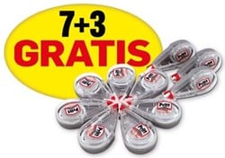 Pritt correctieroller Mini etui van 4,2 mm x 7 m 10 stuks 7 + 3 gratis