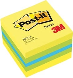 Notes Mini kubussen limoen kleuren