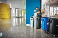 Rubbermaid Slim Jim gescheiden afvalbak systeem Afval / Papier / Gemengde recycling-3