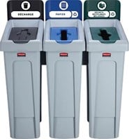 Rubbermaid Slim Jim gescheiden afvalbak systeem Afval / Papier / Gemengde recycling-2