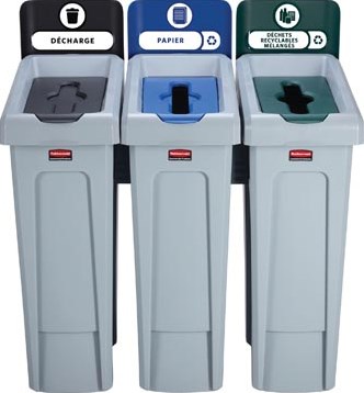 Rubbermaid Slim Jim gescheiden afvalbak systeem Afval / Papier / Gemengde recycling-2