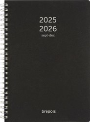 Brepols schoolagenda Weekly Notes Polyprop, zwart, 2025-2026