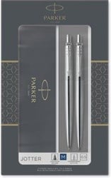 Balpen en vulpotlood Parker Jotter Steel CT