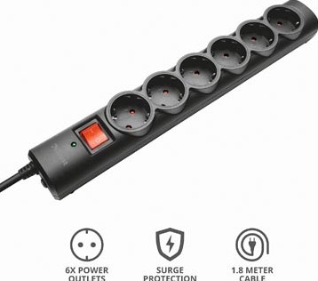 Trust Surge Guard, overspanningsbeveiliging met 6 aansluitingen-2
