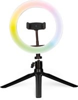 Ringlamp met statief LED, RGB kleuren, diameter 20 cm Ksix