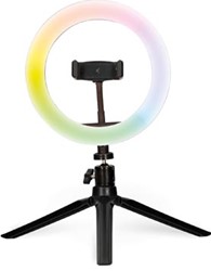 Ringlamp met statief LED, RGB kleuren, diameter 20 cm Ksix