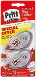 Pritt correctieroller Compact Flex 4,2 mm x 10 m blister met 2 stuks