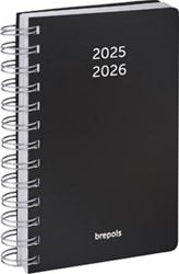 Brepols schoolagenda Wire-O zwart 2024-2025