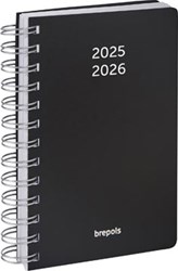 Brepols schoolagenda Wire-O, zwart, 2025-2026