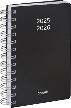 Brepols schoolagenda Wire-O zwart 2024-2025