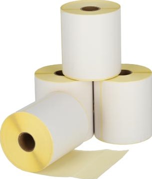 Verzendetiketten 102 x 150 mm kern 25 mm 300 etiketten per rol