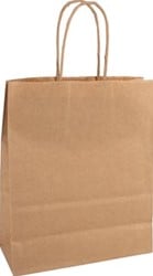 Papieren zak 22 x 10 x 31 cm bruin