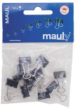 Papierklem MAUL 215 Foldback 13mm capaciteit 4mm zwart-2