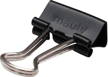 Papierklem MAUL 215 Foldback 13mm capaciteit 4mm zwart