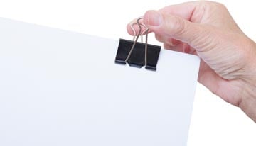 Papierklem Maul 215 Foldback 19mm capaciteit 7mm zwart-1
