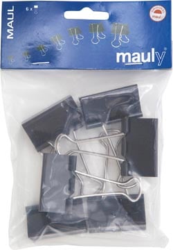 Papierklem Maul 215 Foldback 19mm capaciteit 7mm zwart-2