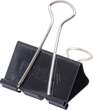 Papierklem Maul 215 Foldback 19mm capaciteit 7mm zwart