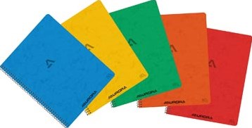 Spiraalblok commercieel geruit geruit A5 120 bladzijden Aurora Writing 80