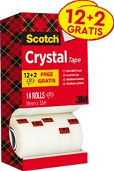 Plakband Scotch Crystal 600 19mmx33m 12+2