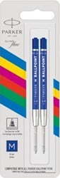 Parker Eco vulling voor balpen medium blauw blister van 2 stuks
