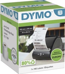 Dymo etiketten LabelWriter 102 x 210 mm (DHL) wit 140 etiketten