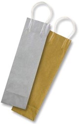 Geschenktas voor flessen goud en zilver